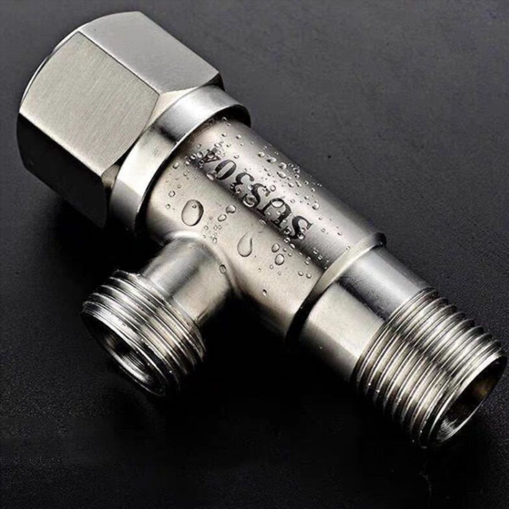 Toilet Fill Valve - Stainless Steel Hot Cold Inlet Valve