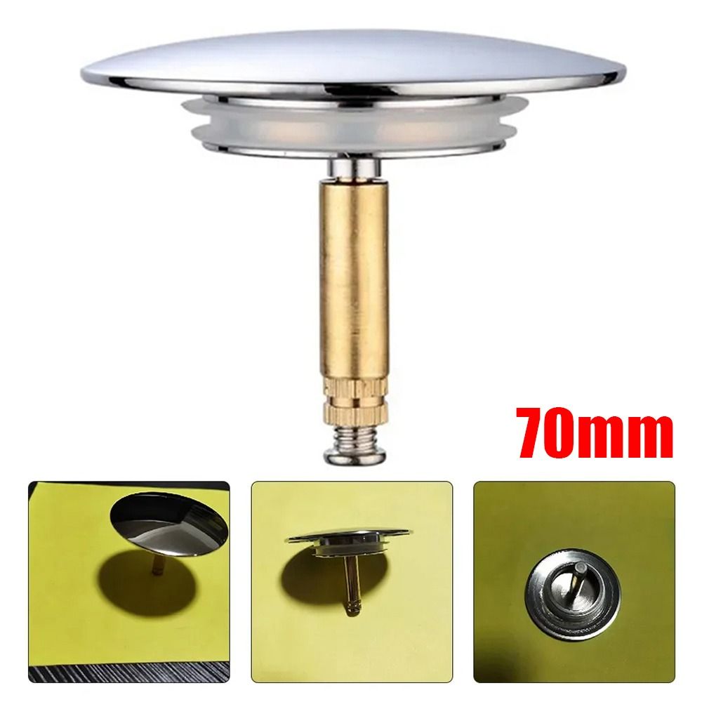 Drain Pipe Clip - 70mm Bathtub Plug Adjustable Bath Pop