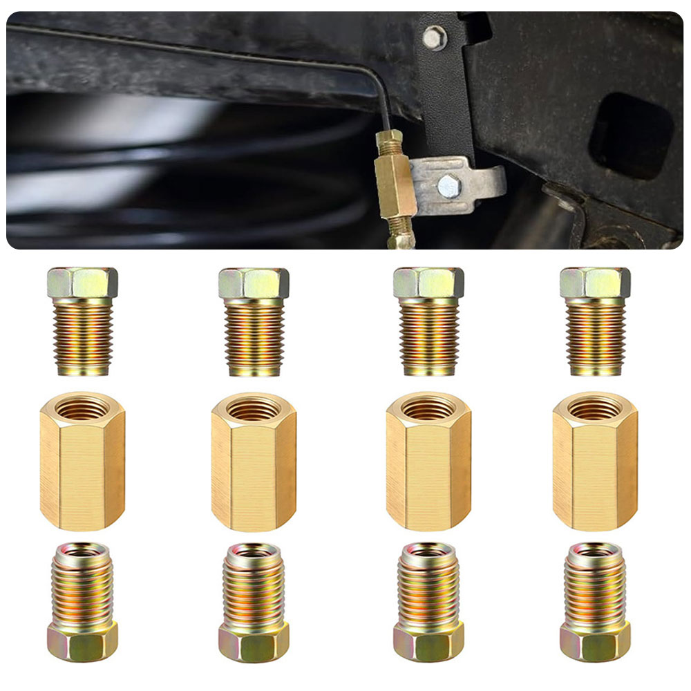 Compression Fitting Brass - 12pcs 3/16 (3/8-24 Inverted) Brass Brake