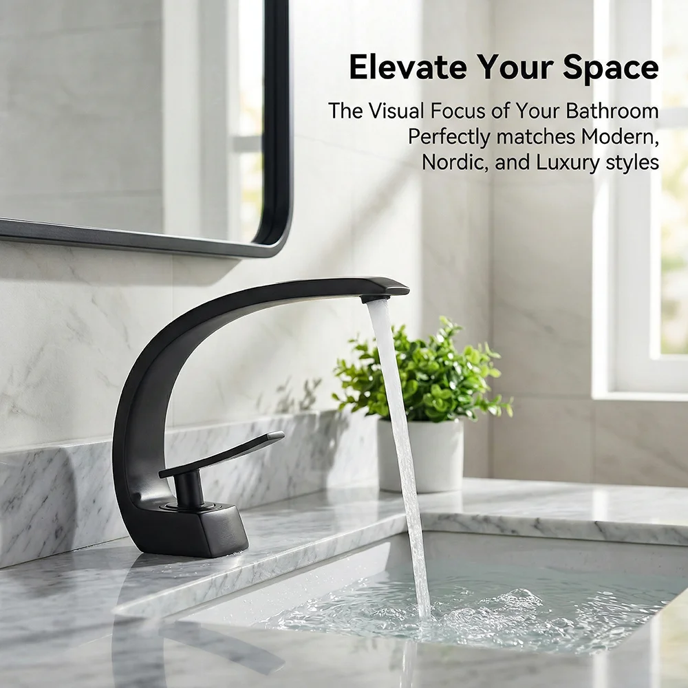 Matte Black Bathroom Faucet, A - огляд і ціна Silicone Tap Washer