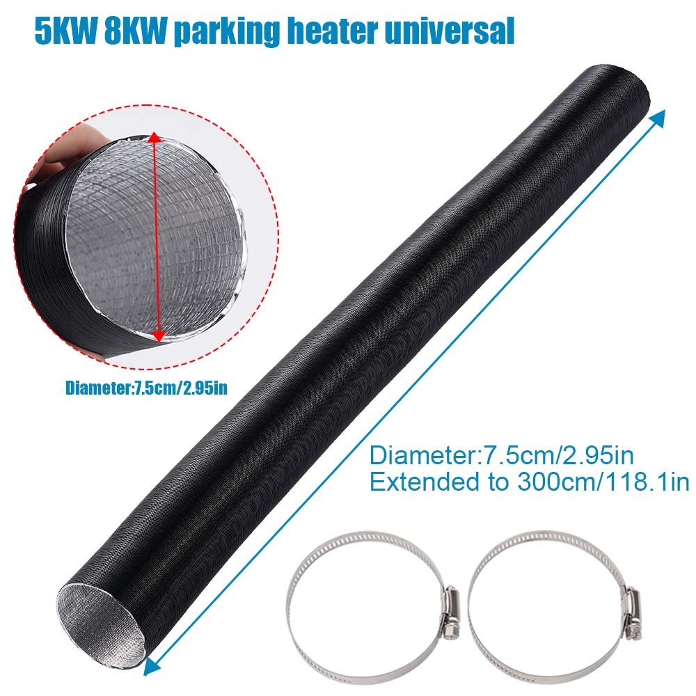 75mm Air Diesel Parking Heater - огляд і ціна Flexible Hose Braided