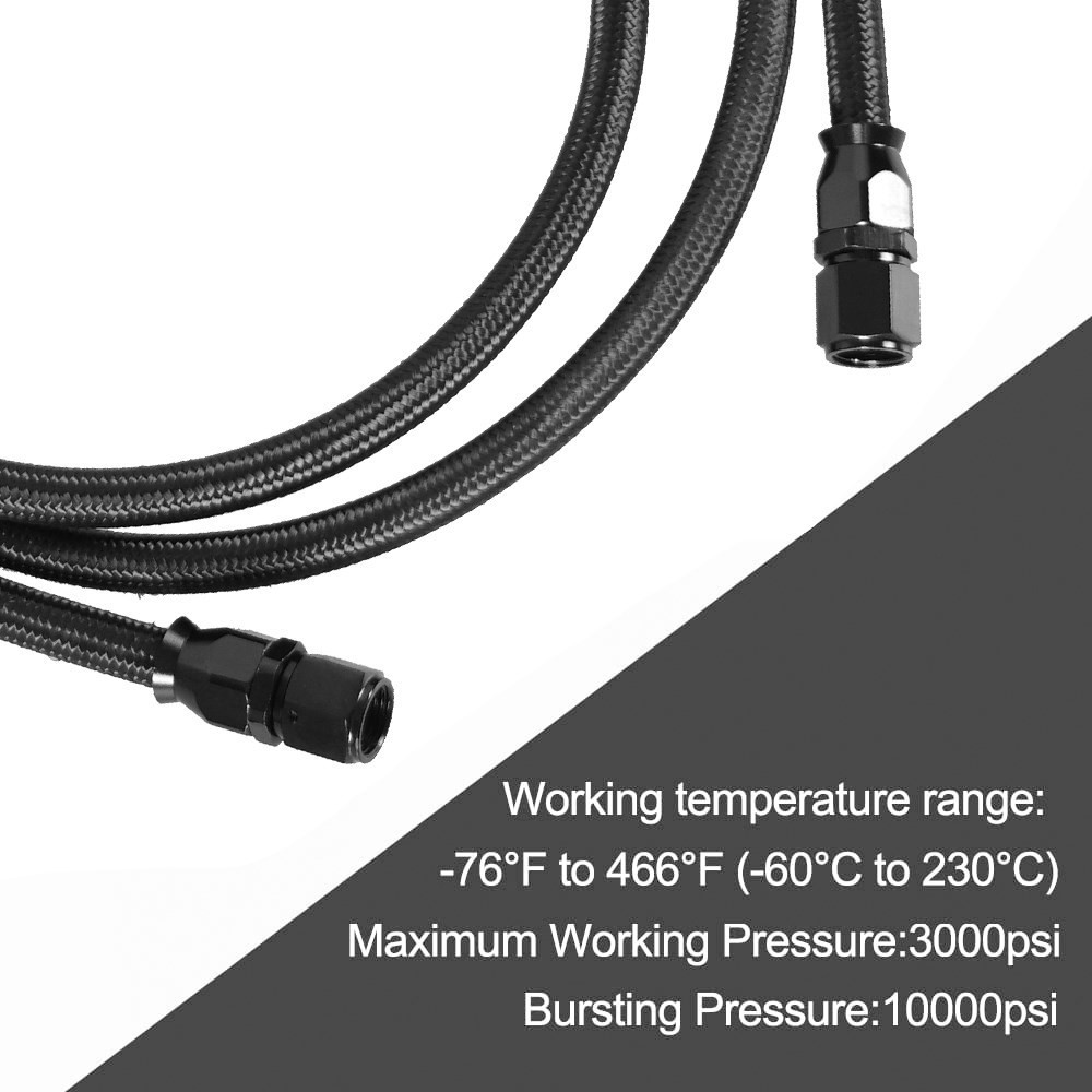 2 X 7Ft AN6 Flexible PTFE Tran - огляд і ціна Flexible Hose Braided