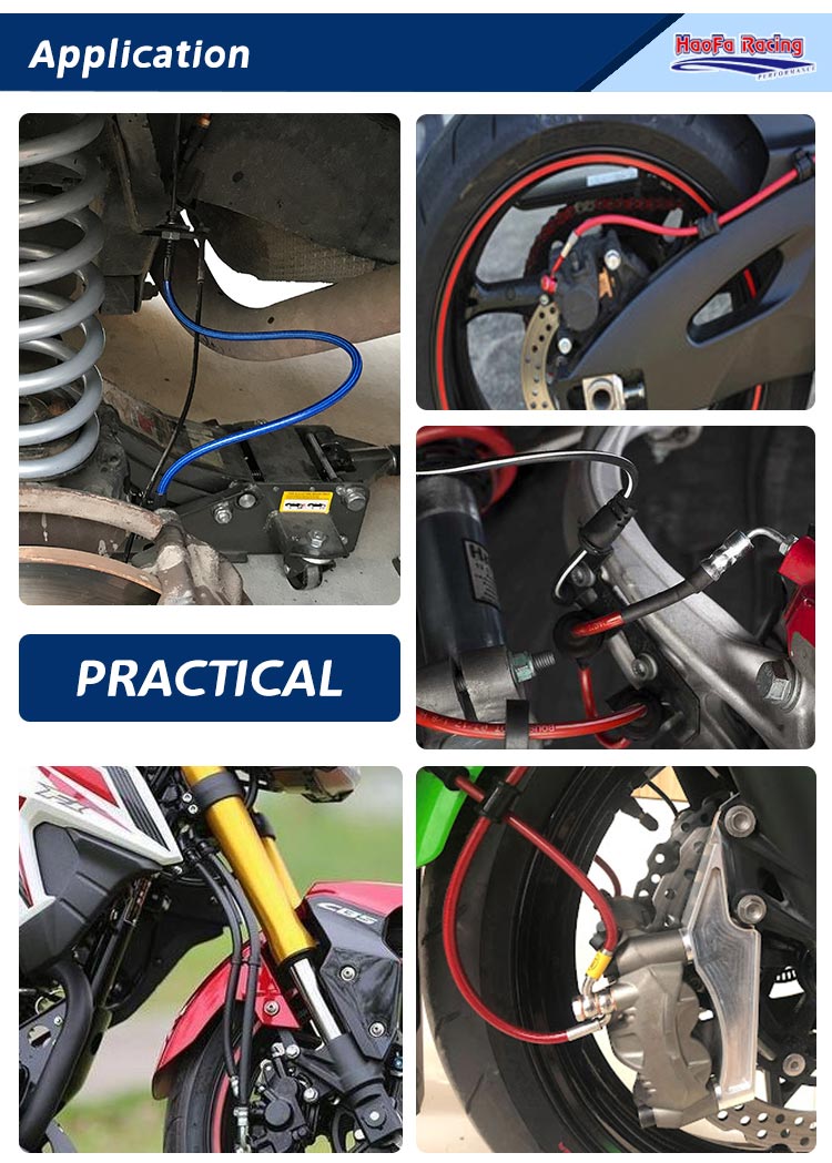 AN3 Motorcycle PTFE Brake Line - огляд і ціна Flexible Hose Braided