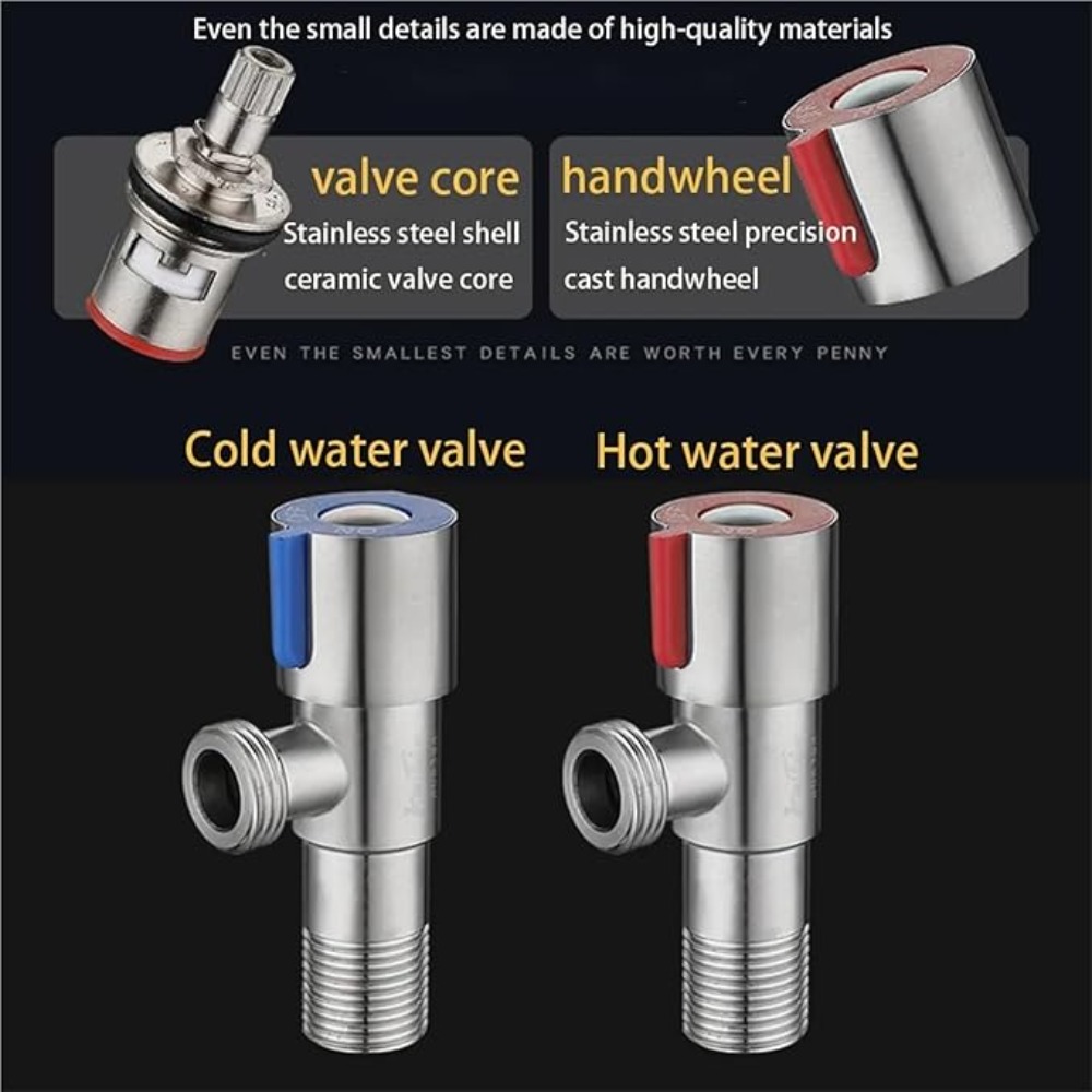 Stainless Steel Hot Cold Inlet - огляд і ціна Toilet Fill Valve