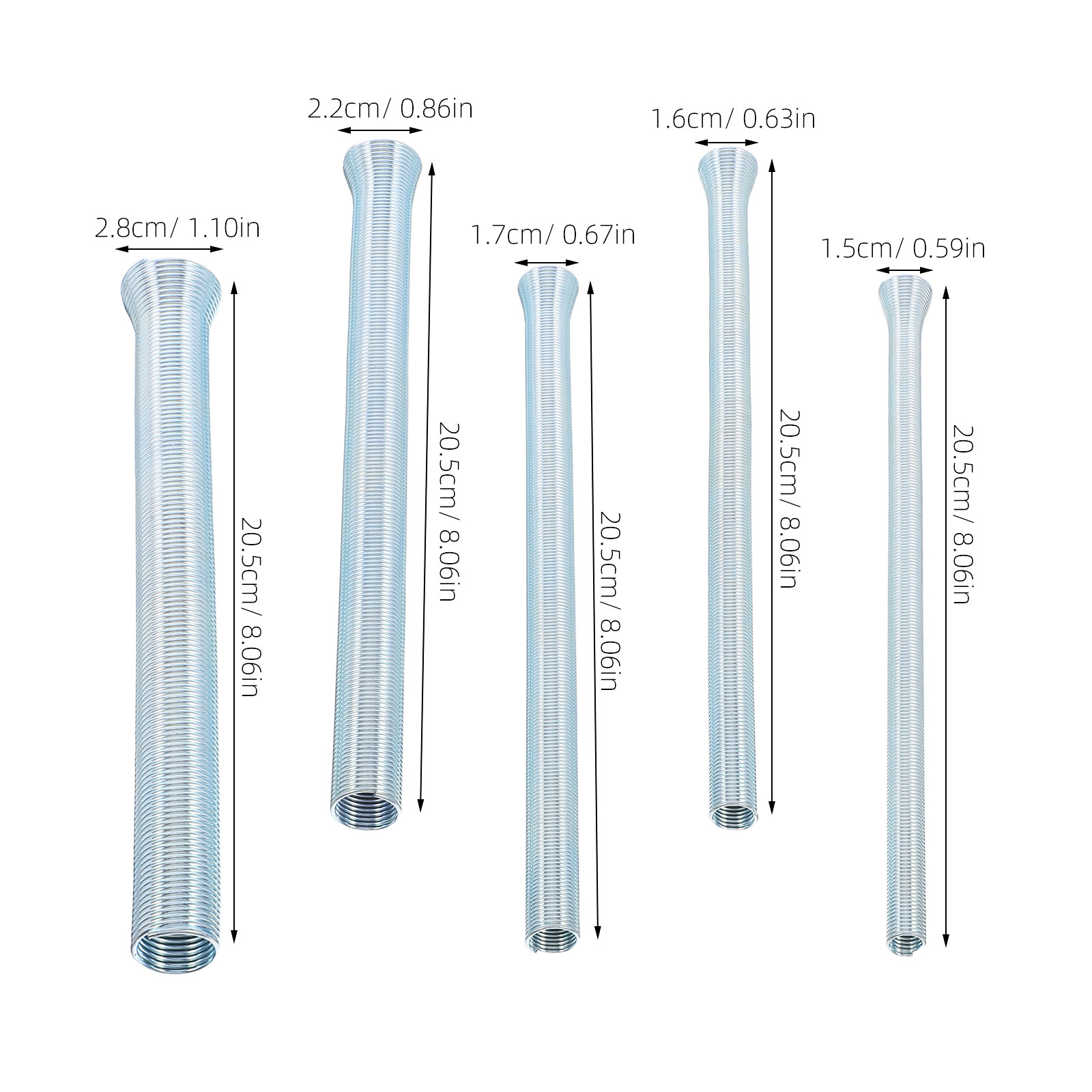 5Pcs Spring Tubing Bender Kit  - огляд і ціна Pipe Bending Spring