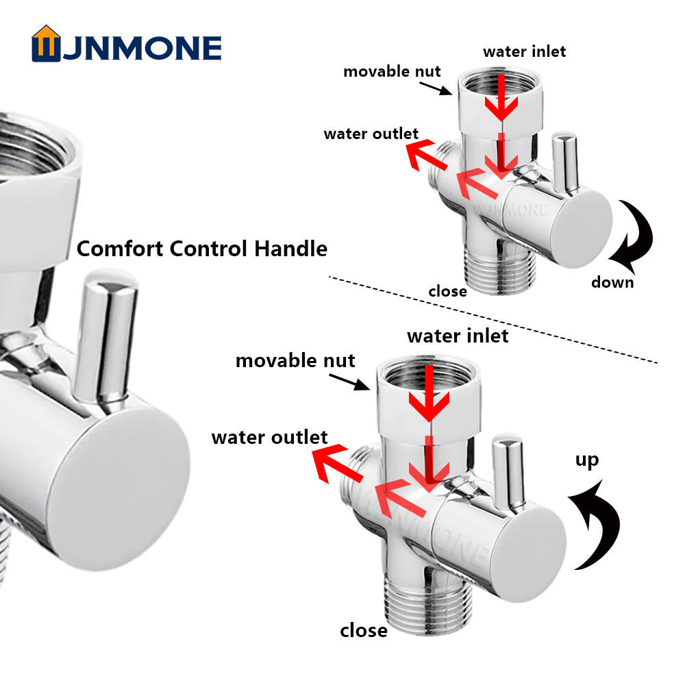 Black Silver 3 Way T-Adapter D - огляд і ціна Shower Valve Cartridge