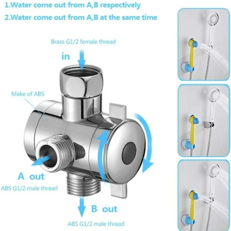  2/3 Way Adjustable Shower Di - огляд і ціна Shower Valve Cartridge