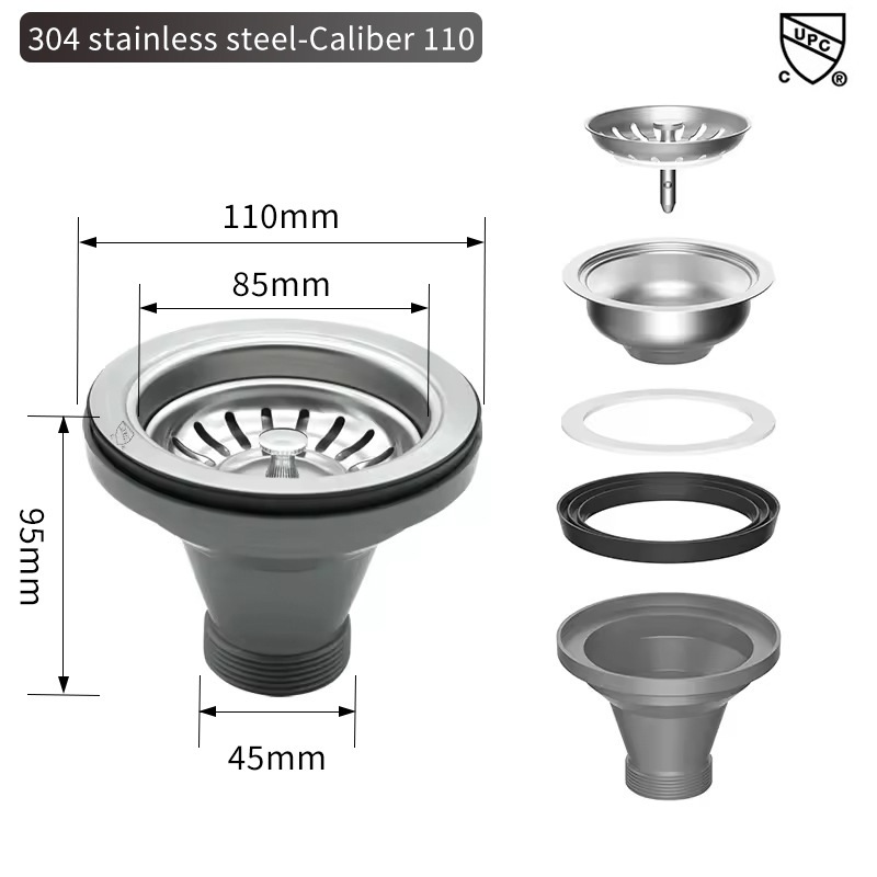 Sink Filter American Cup Kitch - огляд і ціна Overflow Pipe Clip