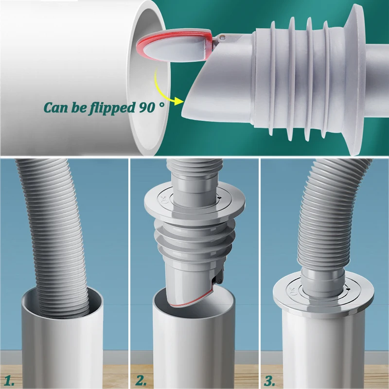 Silicone Bathroom Sewer Seal R - огляд і ціна Drain Pipe Clip