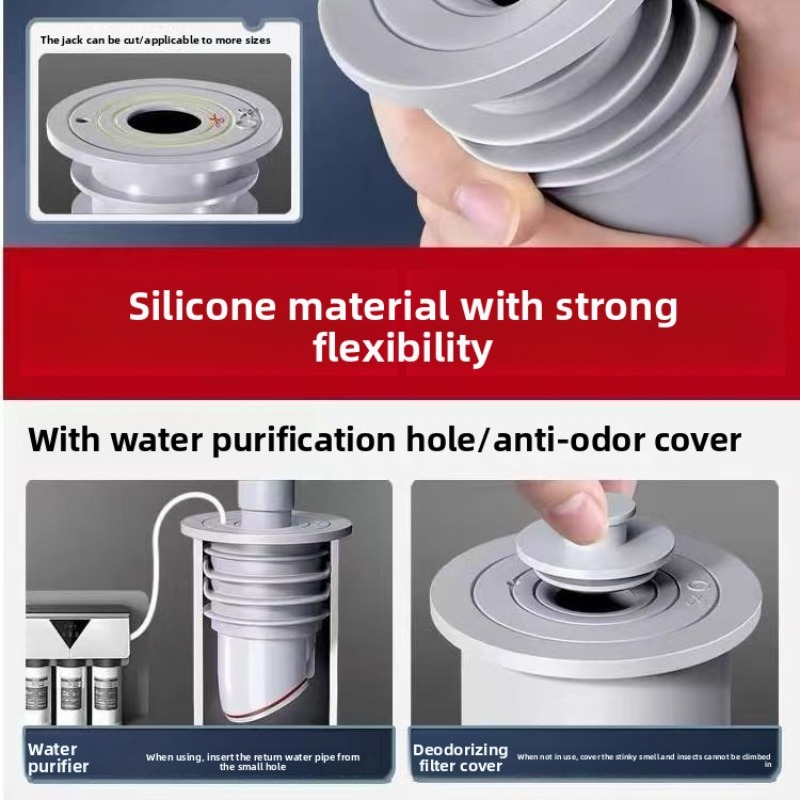 Sink Plug Sewer Pipe Sealing R - огляд і ціна Drain Pipe Clip