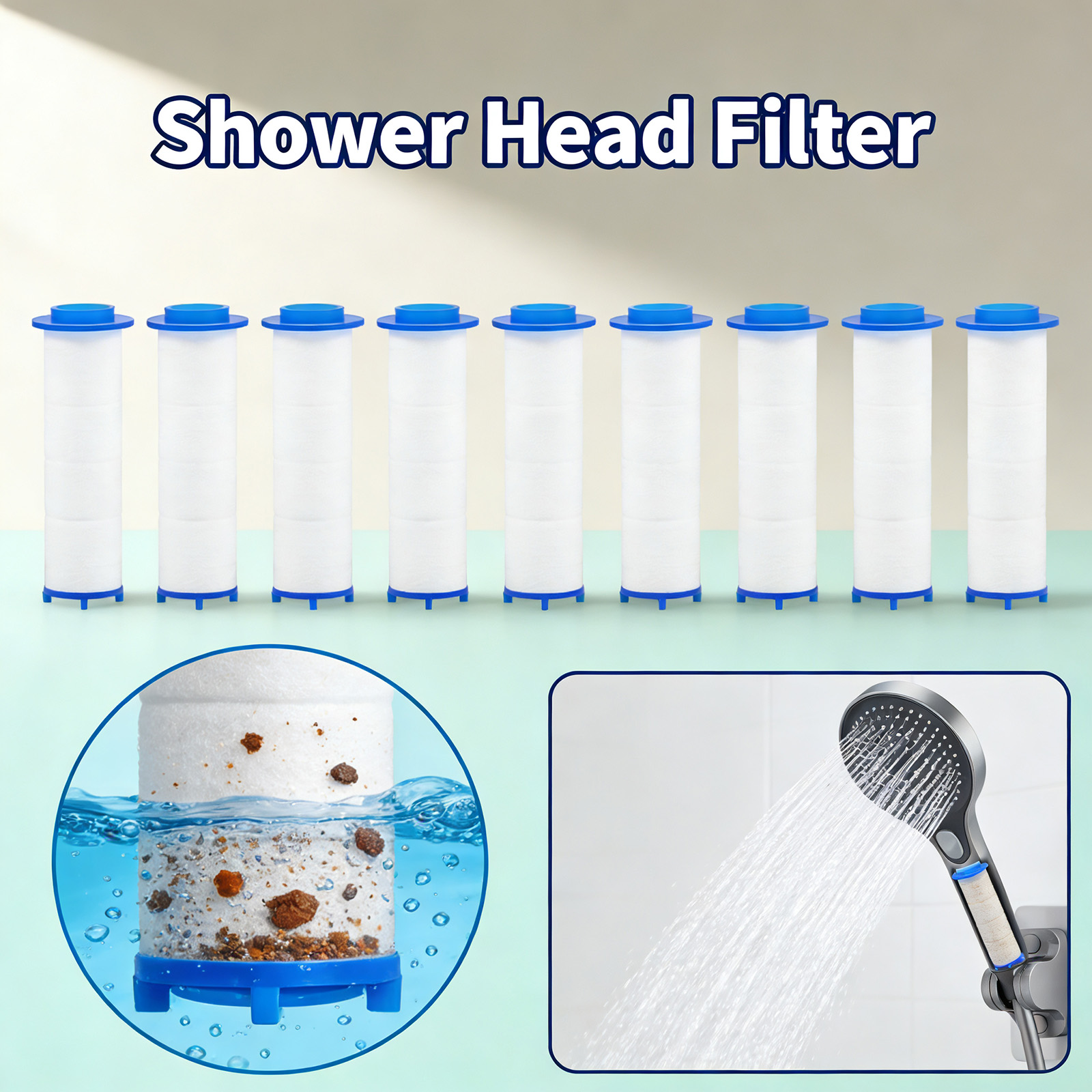 20Pcs Replacement Shower Filte - огляд і ціна Shower Valve Cartridge