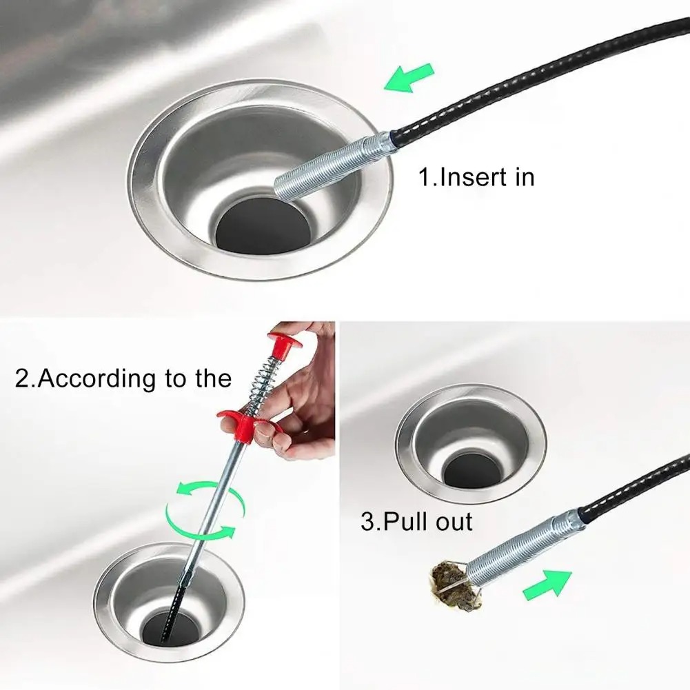 Flexible Spring Snake Drain Pi - огляд і ціна Drain Snake Flexible